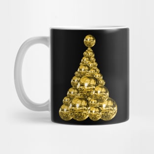 Glittering Gold Disco Ball Christmas Tree Mug